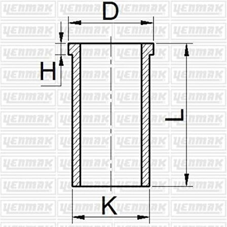 Yenmak 51-65797-050 Gomlek 050 Nissan Pick-Up D21-D22 Td27 89-02 Terrano 2.7 Urvan Bd30 YEN-5797-050