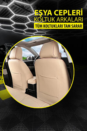 Nissan Qashqai 1.6 Dci Tekna Sky Pack X-tronic 2017 Trend Serisi Tay Tüyü Oto Koltuk Kılıfı BEJ