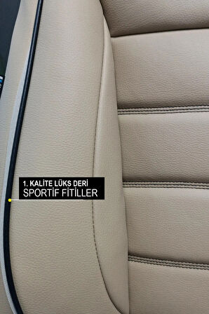 Chrysler Grand Voyager I 3.3 V6 Awd 163 Hp 1990 Trend Serisi Tay Tüyü Oto Koltuk Kılıfı BEJ