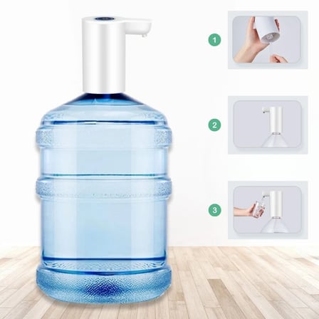 Uravas Store® Usb Ile Şarj Olabilen Beyaz Damacana Pompası 1200 Ma