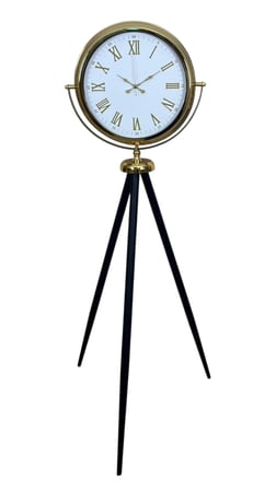 Gold Göz Alıcı Tripod Ayaklı Duvar Saati