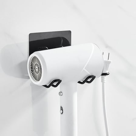 Uravas Store® Fön Makine Askısı Siyah Yapışkanlı Fön Makine Tutucu