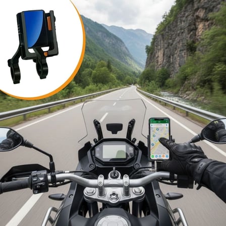 Evrensel Motosiklet Telefon Tutucu – Kaymaz, Kilitlenebilir Güvenli Tutuşlu, 360° Ayarlanabilir Gido