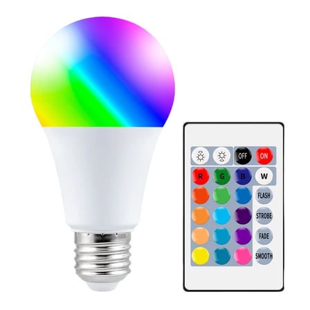 Uravas Store® 9W Uzaktan Kumandalı 15 Farklı Renk Seçenekli Led Ampul