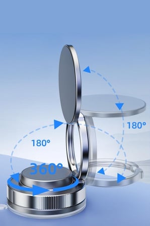Buffer® Vakumlu Manyetik Telefon Tutucu – Güçlü Vakum 360° Döner Araç İçi Telefon Standı, Ultra Sabi