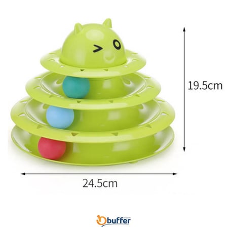 Uravas Store® Tower Of Tracks Eğlenceli Üç Katlı Kedi Oyuncağı Seti Kedi Oyunu