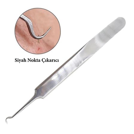 Uravas Store® Paslanmaz Çelik Siyah Nokta Sivilce Ve Akne Temizleyici Set 3Lü Kit
