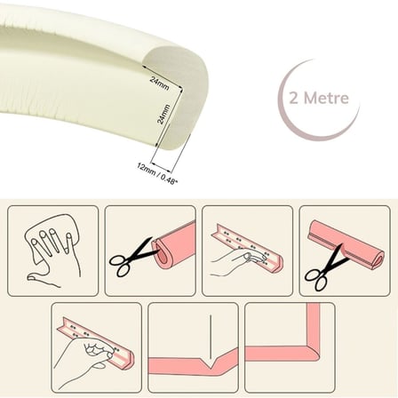 Buffer® Kauçuk Bebek Çocuk Masa Sehpa Ünite Kenar Köşe Darbe Koruyucu Güvenlik Kiti