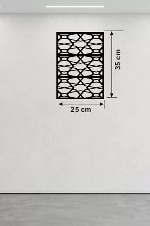 Mey İthalat® Geometrik Soyut Tasarım Ahşap Duvar Tablosu - 25X35 Cm Lazer Kesim Modern Pano
