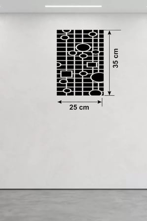 Mey İthalat® Modern Geometrik Desenli Ahşap Duvar Tablosu - 25X35 Cm Dekoratif Pano