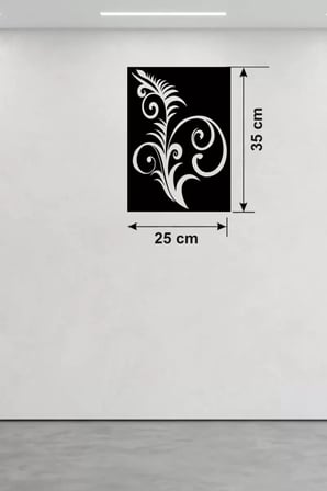 Mey İthalat® Geleneksel Çiçek Desenli Ahşap Duvar Tablosu - 25X35 Cm Lazer Kesim Dekoratif Pano