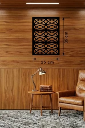 Mey İthalat® Selçuklu Yıldızı Temalı Ahşap Duvar Tablosu - 25X35 Cm Lazer Kesim Dekoratif Pano
