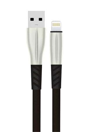 Mey İthalat® S89 Metal Uçlu Lightning Kablo Iphone Uyumlu 1M 2.4A - Siyah