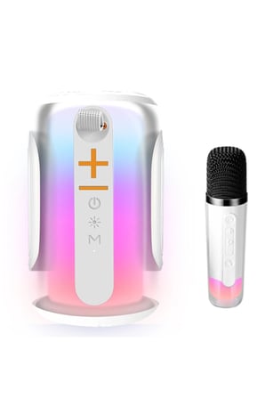 Mey İthalat® Pluse 8 Rgb Kablosuz Hoparlör - Beyaz