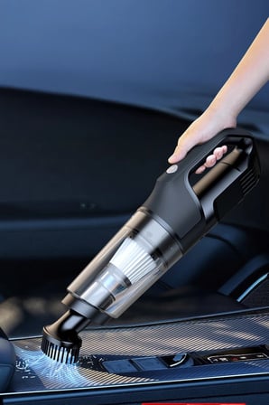 Mey İthalat® Vc006 50W 4000 Mah Bataryalı Kablosuz Çok Fonksiyonlu Araç Süpürge - Siyah