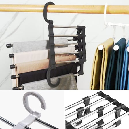 Uravas Store® Hareketli Dolap İçi Pantolon Kravat Şal Askı Sistemi Düzenleyici Katmanlı Askılık Orga