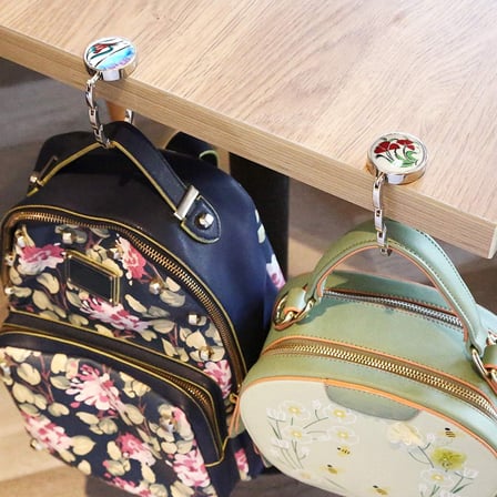 Uravas Store® Dekoratif Desenli Masa Kenarı Çanta Askı Aparatı Aleti Askılık