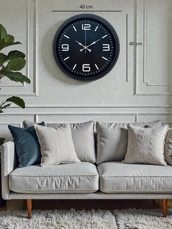 Black Royal Tasarım 40 Cm Metal Duvar Saati