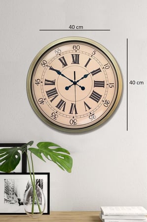 Nostalji Stil 40 Cm Metal Eskitme Duvar Saati