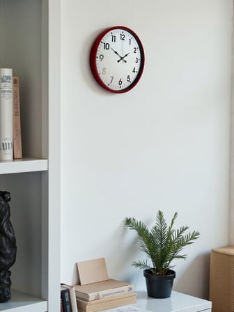 36 Cm Standart Kırmızı Duvar Saati