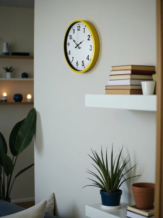 36 Cm Standart Sarı Duvar Saati