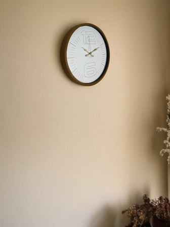36 Cm Kahverengi Dekoratif Duvar Saati