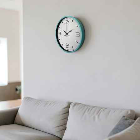 Turkuaz Dekoratif Stil 36 Cm Duvar Saati