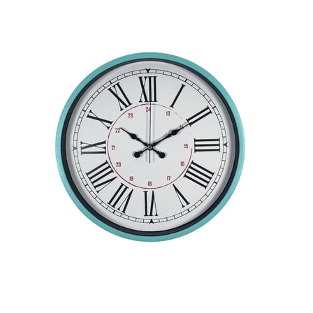 Turkuaz 36 Cm Dekoratif Duvar Saati
