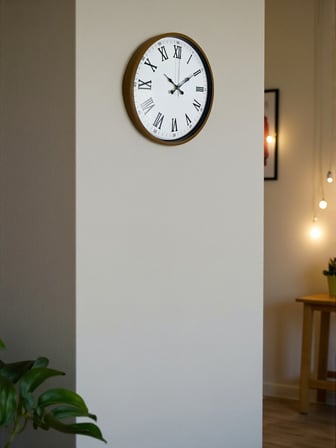 36 Cm Kahverengi Dekoratif Duvar Saati