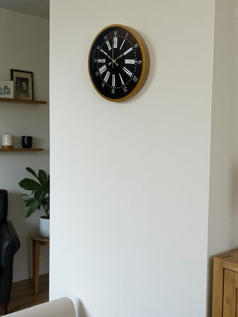 36 Cm Kahverengi Dekoratif Duvar Saati