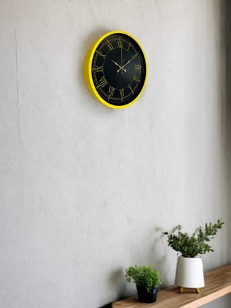 36 Cm Standart Sarı Duvar Saati