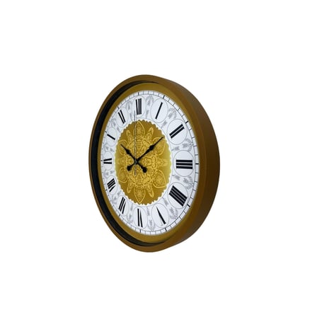 Kahverengi 36 Cm Desenli Duvar Saati