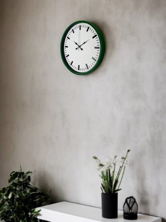 36 Cm Yeşil Sade Dekoratif Duvar Saati