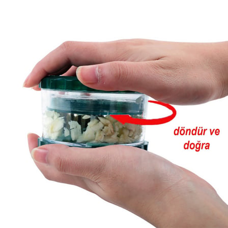 Uravas Store® Pratik Sarımsak Ezme Doğrama Rendeleme Öğütme Aleti Aparatı