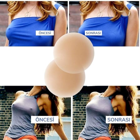 Buffer® Silikon Göğüs Ucu Kapatıcı Gizleyici Bant Aparat Nipple Pad