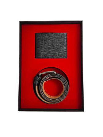 Pierre Cardin 2' Lİ Set Kemer ve Cüzdan Seti Hakiki Deri