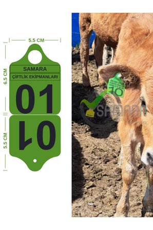 400 Adet Yeşil Renk DÜŞMEYEN Büyükbaş Hayvan Kulak Küpesi