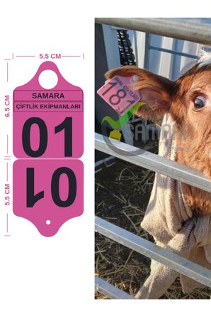 75 Adet Pembe Renk Büyükbaş DÜŞMEYEN hayvan kulak küpesi