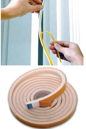 Hediyelik 9 Metre Pencere Izolasyon Bandı Yapışkanlı Cam Yalıtım Süngeri Rüzgar Soğuk Kesici Pimapen Fitili