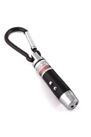 Hediyelik El Feneri Anahtarlık Işıklı Anahtarlık 3 Fonksyonlu Lazer Led Fener