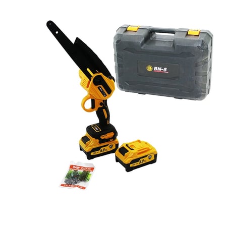 Hediyelik Bn-5 Yağlı Pompalı Zincirli Testere Budama Dal Kesme Makinesi Şarjlı 2 Batarya 36v 5.0ah 17000rpm