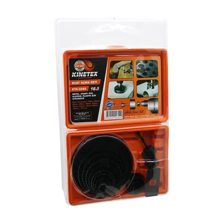 Hediyelik 16 Parça Panç Seti Metal Ahşap Pvc Alçıpan Pls. 19-22-29-32-38-44-51-64-76-89-102-127mm