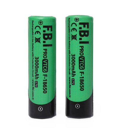 Hediyelik F.b.ı Vtc6 18650 3.7v 3000mah 30a Li-ion Şarjlı Pil + Pil Taşıma Kutusu 2'li Set