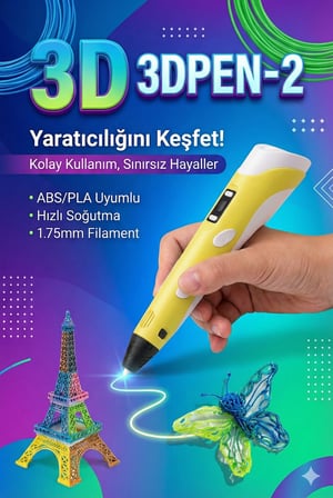 Hediyelik Üç Boyutlu Yazıcı 3d Kalem Pen Printer