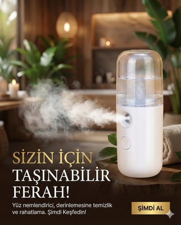 Hediyelik Şarjlı Mini Yüz Nemlendirici Dezenfektan Cihazı Mist Sprayer