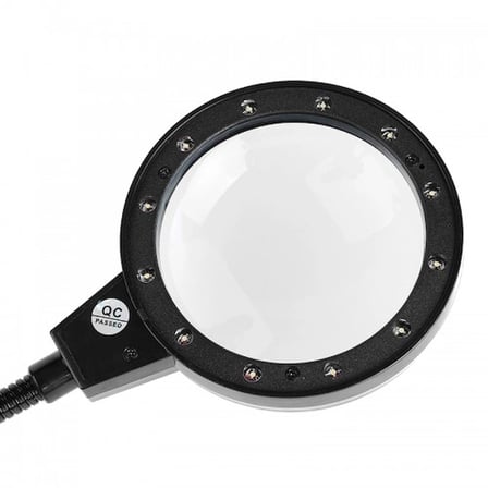Hediyelik 12 Led Clipsli Işıklı Büyüteç Işıklı Masa Lambası Çalışma Lambası