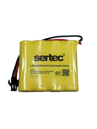 Hediyelik Sertec 4.8v 4s1p Aa 800 Mah Kablo + Siyah Konnektörlü Oyuncak Pili