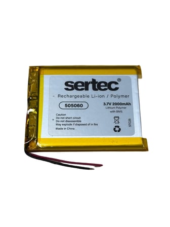 Hediyelik Sertec 505060 3.7v 2000 Mah Li-polymer Pil (devreli/1.5a)