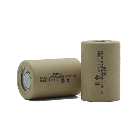 Hediyelik Sertec 1.2v Ni-cd  4/5 Sc 1500 Mah Kağıt Şarjlı Pil 10c (başsız/flat Head)