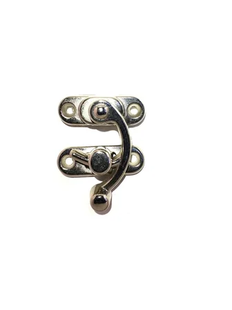 Hediyelik Yay Gözü, Ahşap Kutu Klipsi - Küçük 28x33 Mm, Nikel 1 Adet